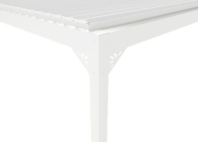 4 angles renforts en aluminium blanc RAL 9010 pour pergola autoportante Salto Alumin'home