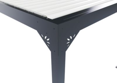 4 angles renforts en aluminium gris foncé RAL 7016 pour pergola autoportante Salto Alumin'home