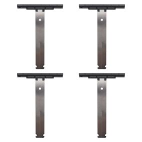 4 attaches tablier, Lame de 8 mm, Longueur 142 mm, Volet roulant