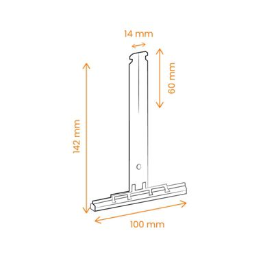 4 attaches tablier, Lame de 8 mm, Longueur 142 mm, Volet roulant