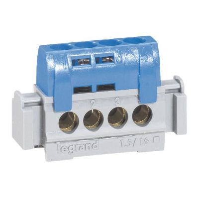 4 Bornier de neutre Legrand pour câble de 1,5 à 16 mm²