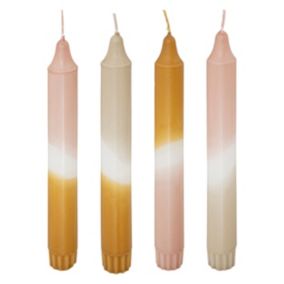 4 bougies batôns Laya multicouleurs H.18cm Atmosphera