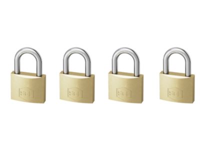4 Cadenas à clé Smith & Locke laiton 40mm