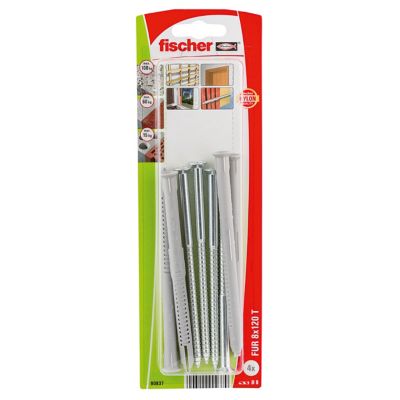 4 chevilles d'expansion pour charge moyenne Fischer 8x120mm