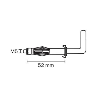 4 chevilles Diall murs creux HL M5x52mm