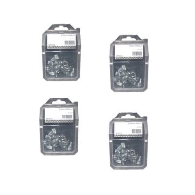 4 Coques de 50 Ecrous à Oreilles Forme Américaine M10 mm - Zingué blanc - D-Work