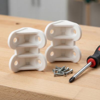 4 équerres d'assemblage Plastique L.36 x H.24 x P.24mm