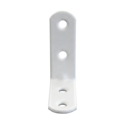 4 Equerres de chaise Acier Blanc l.14 x H.40 x P.40 mm