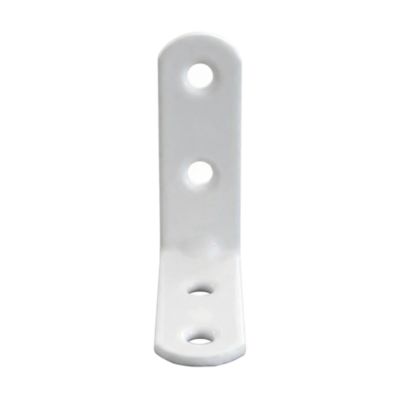 4 Equerres de chaise Acier Blanc l.14 x H.50 x P.50 mm