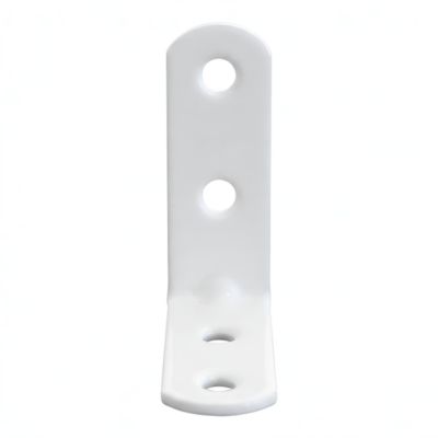 4 Equerres de chaise Acier Blanc l.14 x H.60 x P.60 mm