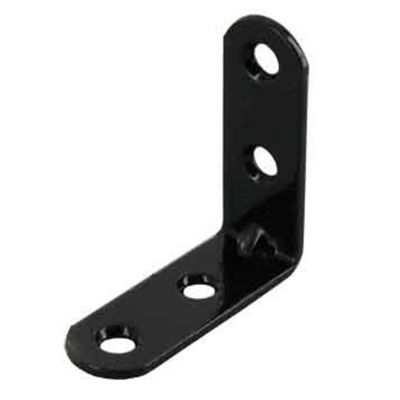 4 Equerres de chaise Acier Noir l.14 x H.40 x P.40 mm
