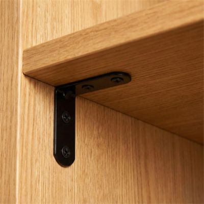 4 Equerres de chaise Acier Noir l.14 x H.50 x P.50 mm