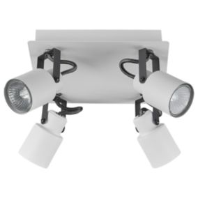 4 lampes de plafond en métal blanc BONTE