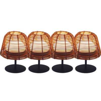 4 Lampes de table sans fil TWINS BOHEME H16cm