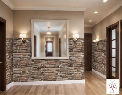 4 m² 10 panneaux PVC 3D effet pierre muraux & de plafond, revêtement imitation carrelage CPVC9
