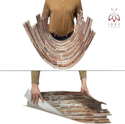 4 m² 10 panneaux PVC 3D effet pierre muraux & de plafond, revêtement imitation carrelage CPVC9