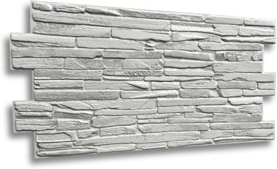 4 m² 10 panneaux PVC 3D effet pierre muraux & de plafond, revêtement imitation carrelage Quartzite Grey