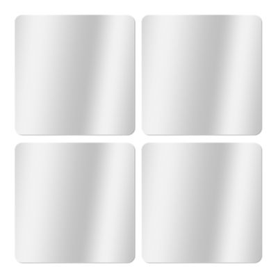 4 miroirs adhésifs carrés coins arrondis l.20 x H.20 cm MPglass