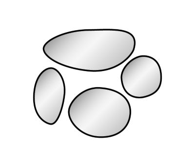 4 miroirs adhésifs Echo noir, différents formats Mpglass