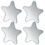 4 miroirs adhésifs étoiles Pierre Pradel Starlette 19 x 19 cm