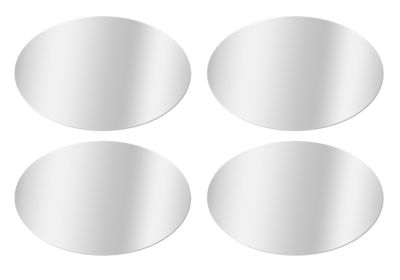 4 miroirs adhésifs ovales l.13 x H.20 cm Mpglass