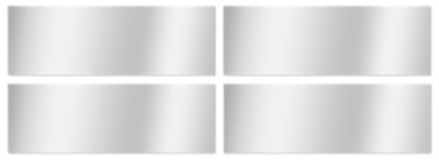 4 miroirs adhésifs rectangles l.45 x H.15cm Mpglass