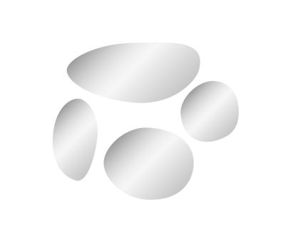 4 miroirs ovales, différents formats, Echo Mpglass