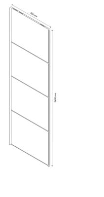 4 panneaux de portes coulissantes effet chêne GoodHome Atomia H. 56 x L. 73,7 cm