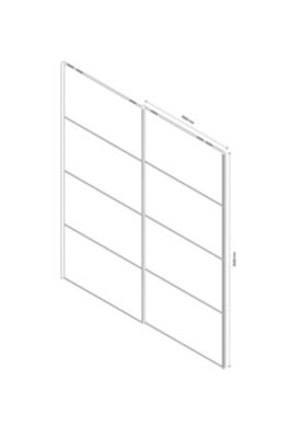 4 panneaux de portes coulissantes effet chêne GoodHome Atomia H. 56 x L. 98,7 cm