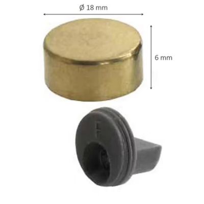 4 pattes à glace Laiton poli ø18 mm x EP. 6 mm