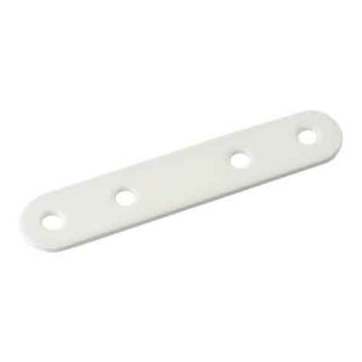 4 Pattes d'assemblage Acier Blanc L.120x H.15 x EP.2mm