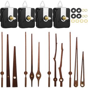 4 Pièces Kit de Mécanisme d'horloge à Quartz Mécanisme d'horloge Murale à Axe long et Court Mouvement d'horloge à Quartz Silencieu