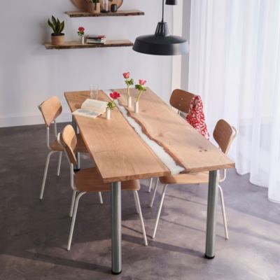 4 pieds Diall de table réglable ø60 x H.700 mm métal brossé