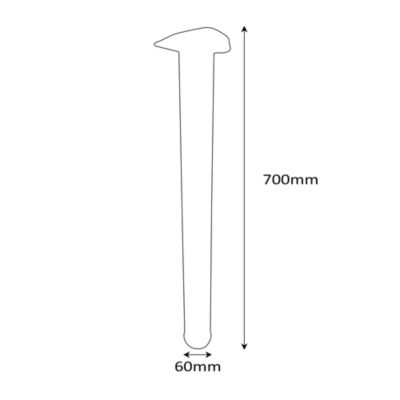 4 pieds Diall de table réglable ø60 x H.700 mm métal brossé