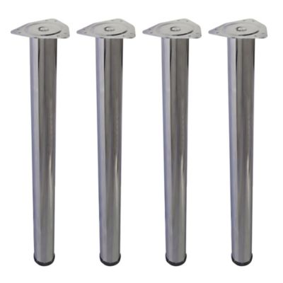 4 pieds Diall de table réglable ø60 x H.700 mm métal brossé