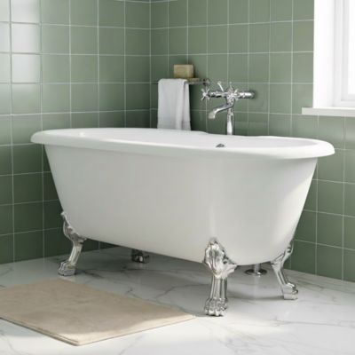 4 Pieds effet chromé pour baignoire Emba, GoodHome