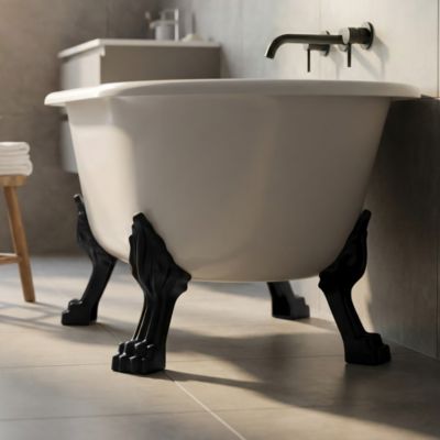 4 Pieds noirs pour baignoire Emba, GoodHome