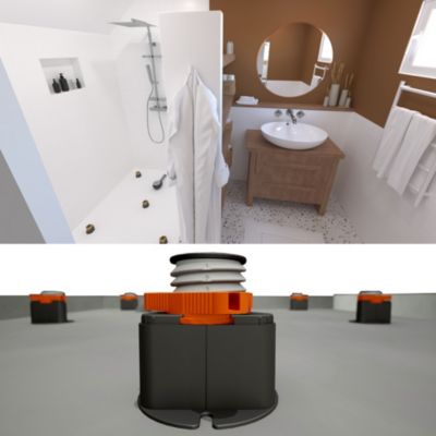 4 pieds pour receveur de douche Cricabac