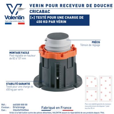 4 pieds pour receveur de douche Valentin Cricabac