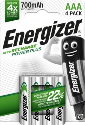 4 Piles AAA LR3 rechargeables accu Power Plus Energizer