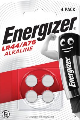 4 Piles bouton alcaline LR44 Energizer 1.5V