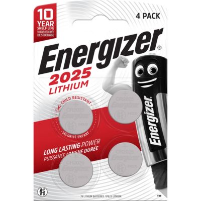4 Piles bouton au lithium 2025 Energizer 3V