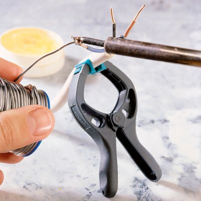4 pinces à ressort à bec long Wolfcraft Microfix 30 mm