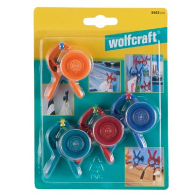 4 pinces à ventouse Wolfcraft Microfix S 20 mm