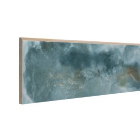 4 Plinthes carrelage intérieur iceland navy effet marbre L.6,05 x l.1,05 cm x Ép.10,5 mm