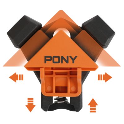 4 presses d'angle Pony Jorgensen max 22 mm orange