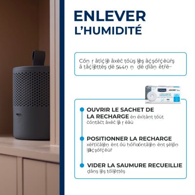 4 recharges de 500g universelles pour absorbeur d'humidité Starwax