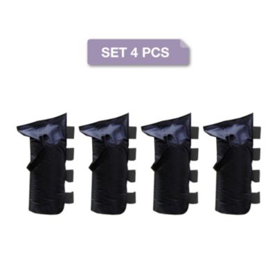 4 Sacs Lestage Fixation Tonnelle Pavillon Noir Velcro 48x22,5 cm Rebecca Mobili