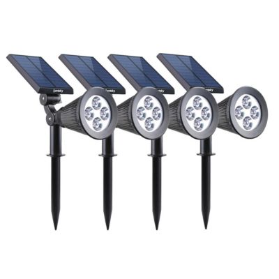 4 Spots solaires projecteurs SPIKY Blanc froid 100LM