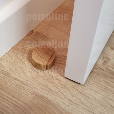 4 Un. Butée de porte adhésive en bois de chêne naturel 45x42MM